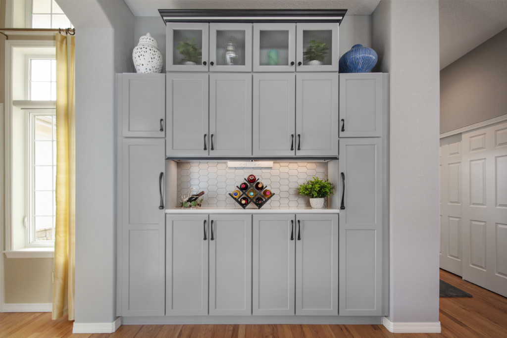 gray painted cabinets in lincoln ne by N-Hance