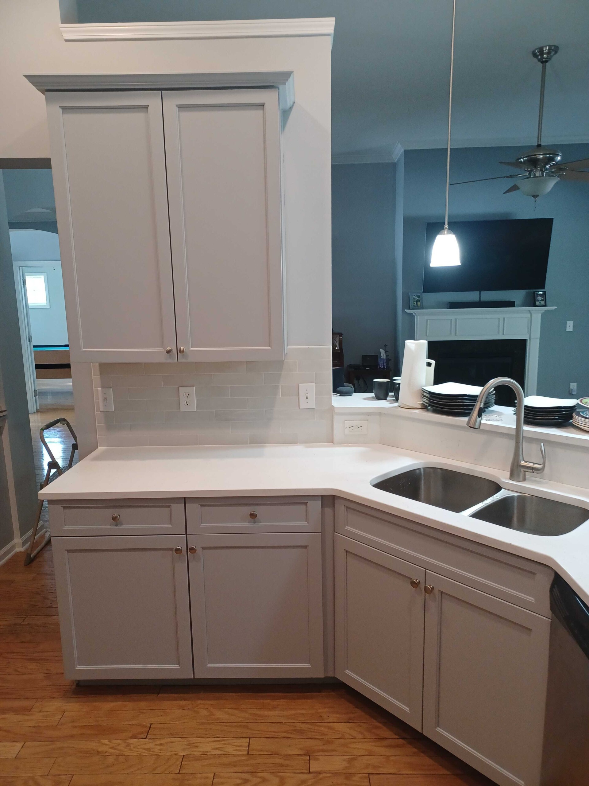 kitchen after cabinet painting in folly Beach