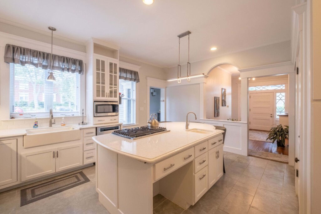 newly painted white kitchen in Blythewood sc