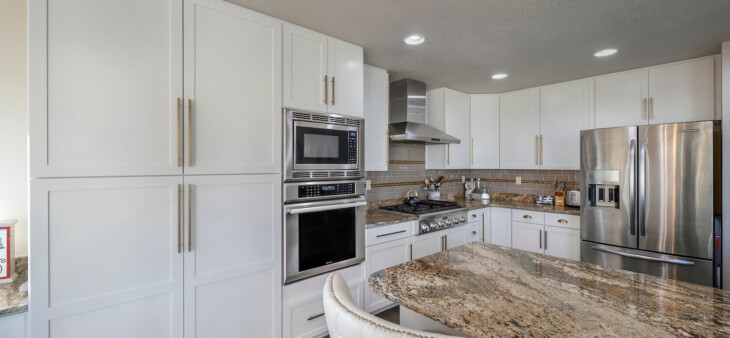 white cabinets in a kitchen