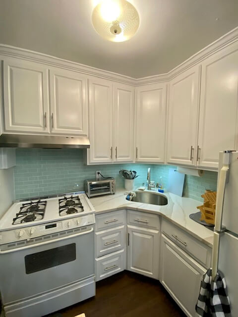 white kitchen cabinets in garden city, ny