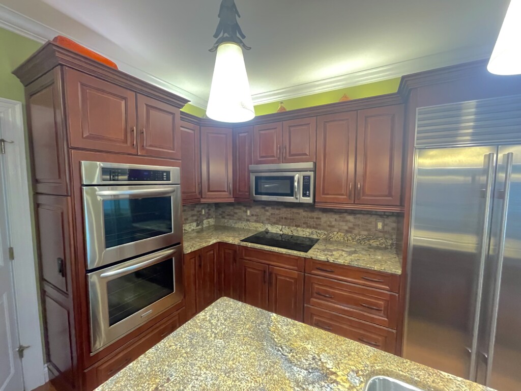 brown cabinets