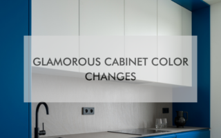 a blog feature that says, "Glamorous Cabinet Color Changes"