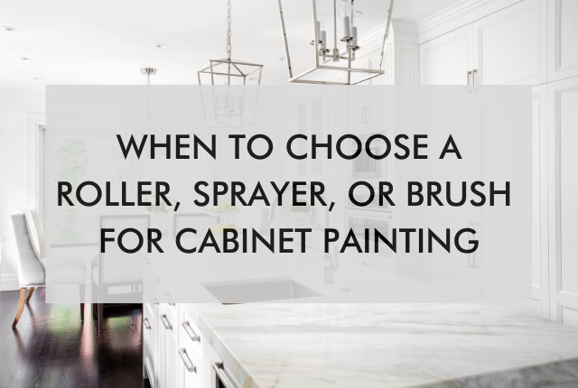 what tools to use for cabinet painting