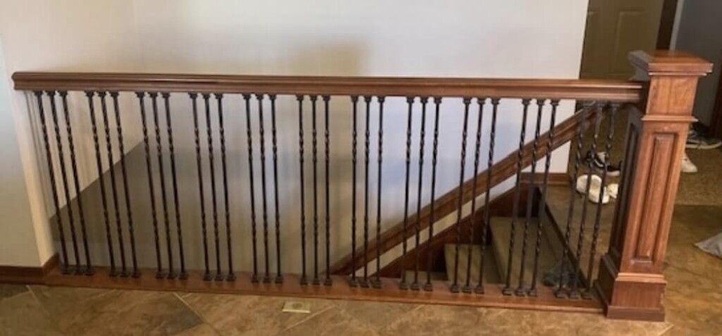 wood banister painting sioux fallls sd