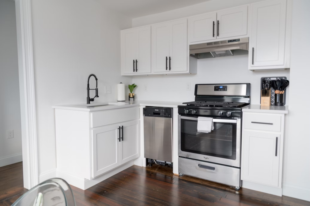 white painted cabinets in NW San Antonio