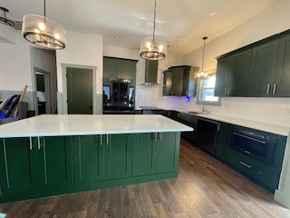 Cabinets after they were refinished