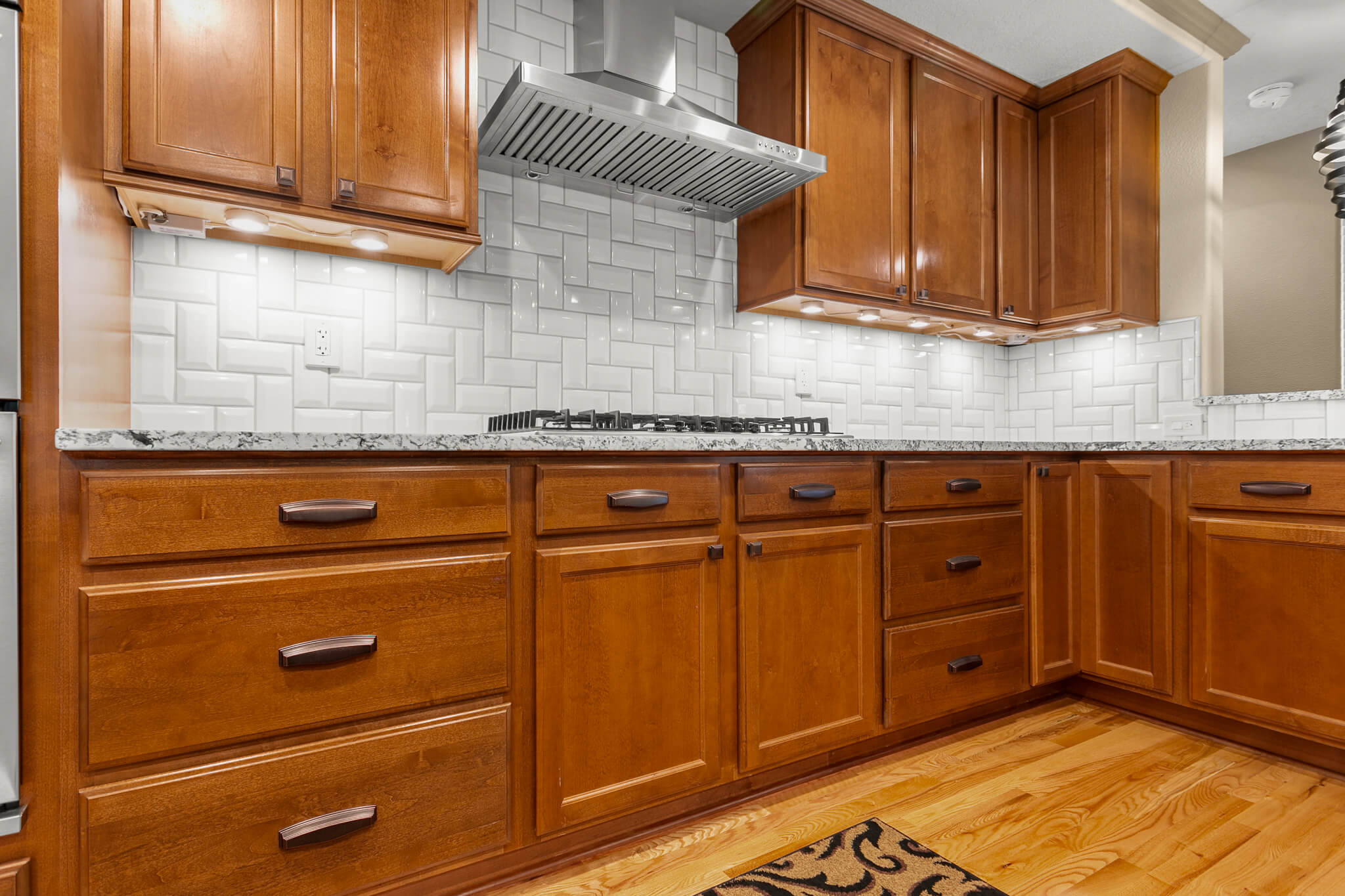 refreshed cabinets after cabinet refinishing